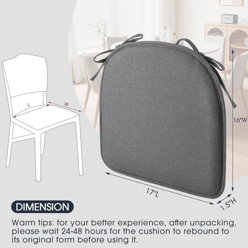 TushGuard Chair Cushions, 4 Pack Memory Foam Chair Pads - Image 5