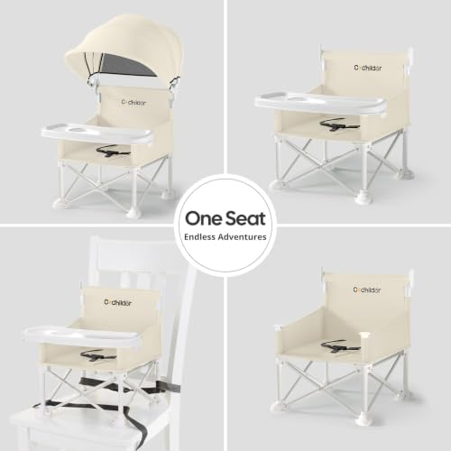 Cochildor 4-in-1 Portable Baby Chair, Foldable Toddler Booster Seat - Image 2