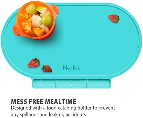 Silicone Placemat for Baby, Silicone Baby Toddlers Non-Slip Tablemats Stain - Image 3