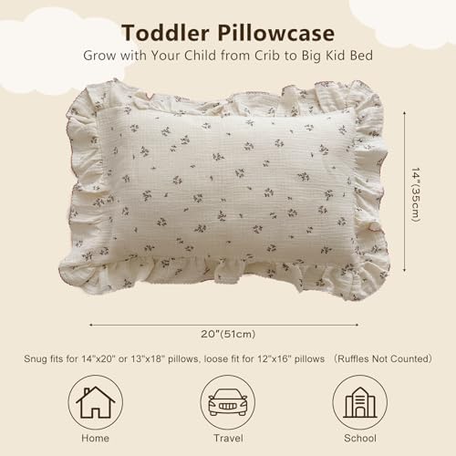 BuLuTu Muslin Cotton Toddler Pillow Case - Image 2