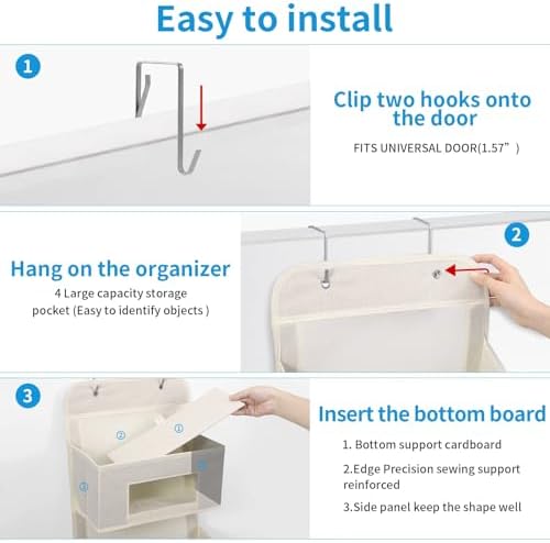 MAX Houser 5-Shelf Over The Door Hanging Organizer - Image 4