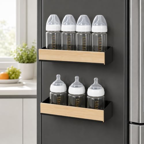 2 Pack Magnetic Baby Bottle Organizer, Baby Bottle Storage Rack by Unknown