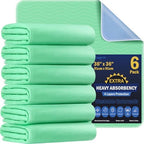Fygrip 6 Pack 36” x 36” Extra Heavy Absorbency Washable Underpads Bed Pads by Fygrip