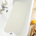 Extra Long Bathtub Mat Non Slip Bath Mat Beige 40"x16" Full Size by NaolotureHome