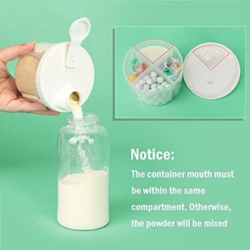 Accmor Baby Formula Dispenser On The Go, Non-Spill Rotating Four-Compartment - Image 5