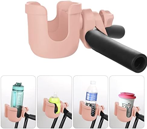 Suranew Cup Holder with Phone for Walker Wheelchair Stroller Pink - Image 5