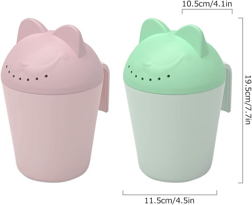 Control The Flow Baby Rinse Cup Cute Cartoon Cat Baby Rinser to Wash Hair and - Image 2
