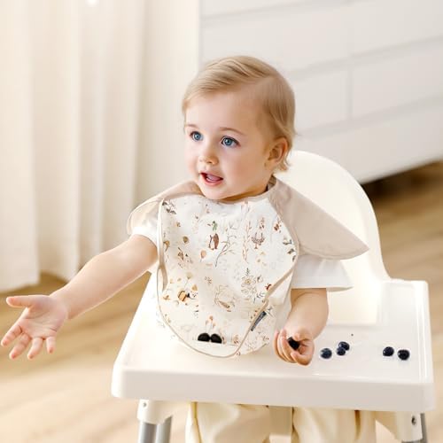 GRSSDER 3-pack Mess Proof Baby Feeding Bibs - Image 2