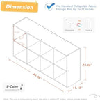 NELYE 8 Cube Organizer Bookcase Oak Open Shelf - Image 2