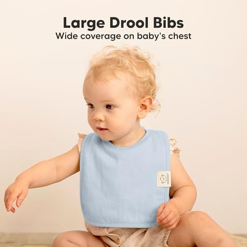 KeaBabies 8-Pack Organic Baby Bibs - Image 3