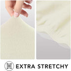 PureFit Stretch Couch Covers for Sofa Large Sofa Slipcovers Ivory - Image 3