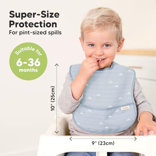 KeaBabies 3-Pack Waterproof Baby Bibs - Image 3