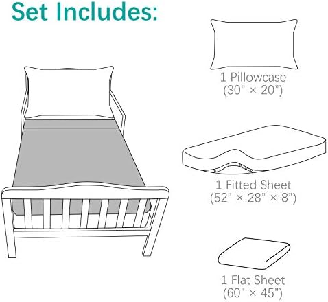 Biloban 3-Piece Toddler Sheet Set Microfiber, Toddler Bedding Set - Image 5