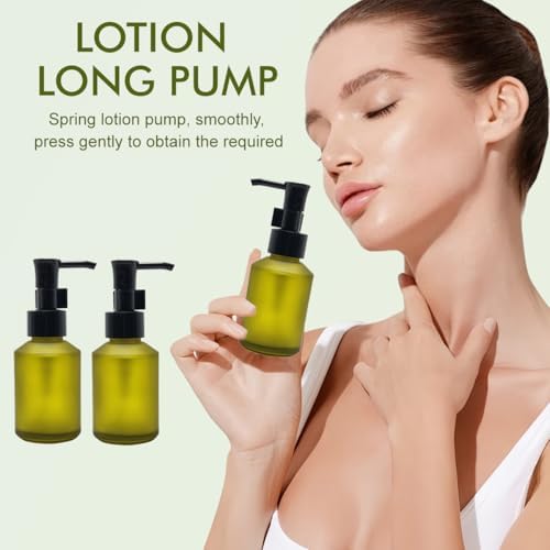 1Pcs 60ml/2oz Portable Empty Refillable Frosted Glass Press Bottle Cosmetic - Image 5