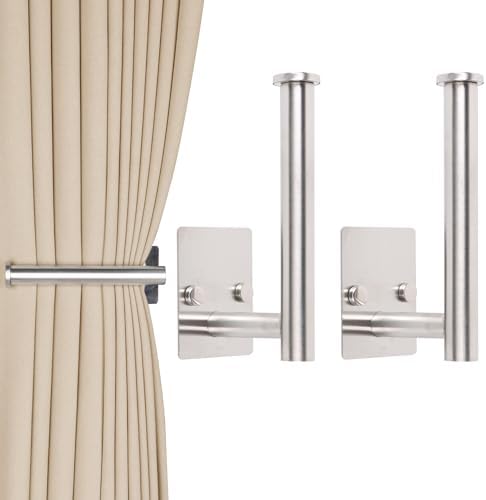 2 Pack No Drill Curtain Holdbacks Metal Curtain Tiebacks by OCIOLI