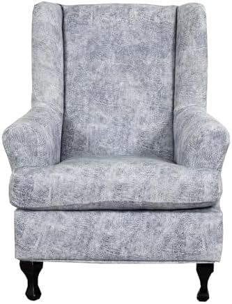 CRFATOP Wingback Chair Covers Stretch Armchair Slipcovers by CRFATOP