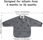 Weaning Bib with Long Sleeves & BLW, Soft and Skin-Friendly Material - Image 2