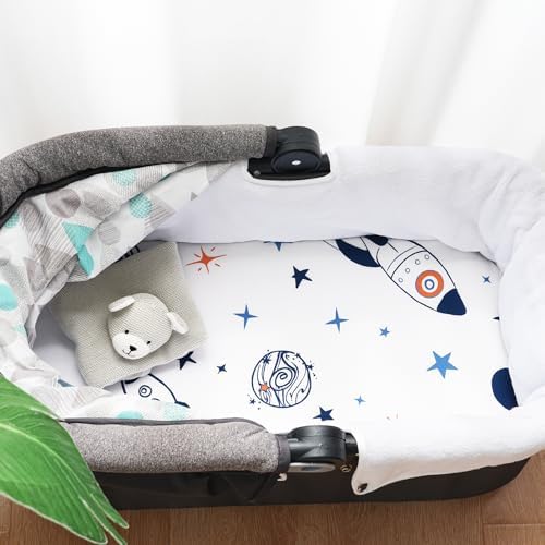 david's kids 3 Pack Bassinet Sheets, Ultra Soft Breathable Comfortable Baby - Image 3