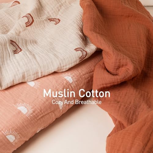 Gllquen Baby Muslin Bassinet Sheets 3pk, Soft Cotton Baby Sheet 33x17 - Image 4
