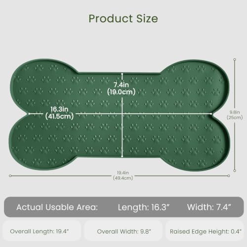 PWTAA Dog Food Mat Anti-Slip Silicone Dog Bowl Mat Thicker Pet Placemat - Image 2