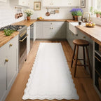 GarveeHome 2.5x8 Scalloped Washable Runner Rug Non Slip Hallway Kitchen Rug - Image 3