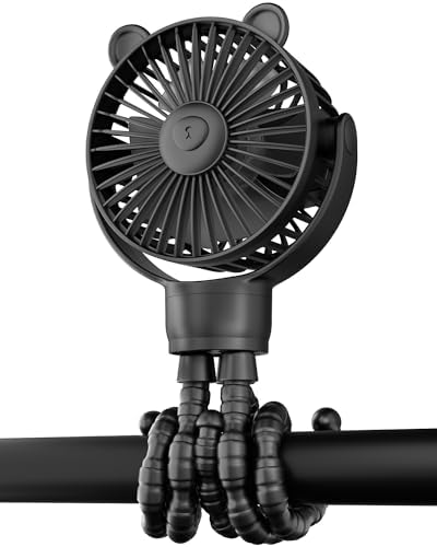 buywoo Portable Stroller Mini Fan, Small Rechargeable Personal Cooler w/ 360° by Buywoo