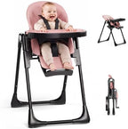 3 in 1 Portable High Chairs for Babies and Toddlers, Blush Pink by Todecare