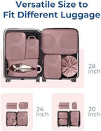 BAGSMART 6 Set Compression Packing Cubes, Travel Luggage Organizer Bags - Image 3