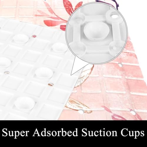 Bath Tub Shower Mat, Washable Bathtub Floor Mats, Suction Cups and Drain Holes - Image 2