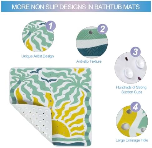 Square Shower Mat Non Slip 21x21 Inch - Image 4