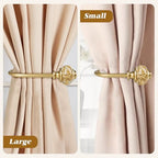 USFOOK Gold Curtain Holdbacks, Decorative Drapery Tiebacks, 2 Pack/1 Pair - Image 6