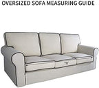 PureFit Stretch Oversized Couch Covers Fleece Sofa Slipcovers Chocolate - Image 6