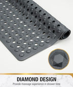 HITSLAM Shower Mat Anti Slip, Square Bath Mat - Image 5