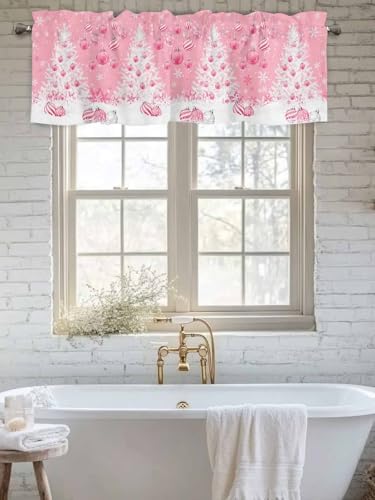 Vandarllin Pink Christmas Valance Curtains - Image 6