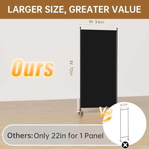Room Divider 34'' Wide Folding Room Divider Panel - Image 3