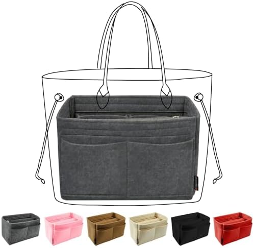 OMYSTYLE Purse Organizer Insert, Felt Tote Bag Organizer Insert by OMYSTYLE