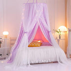 VETHIN Double Layer Princess Round Dome Canopy Bed Curtain - Image 5