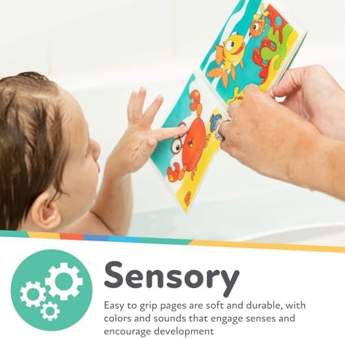 Nuby Bath Fun Time Book with Water-Proof Pages and Surprise Squeaker, Early - Image 3