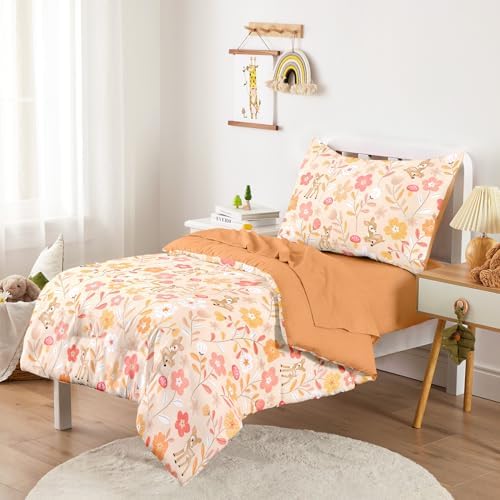 Wake In Cloud - Floral Toddler Bedding Set - Image 2