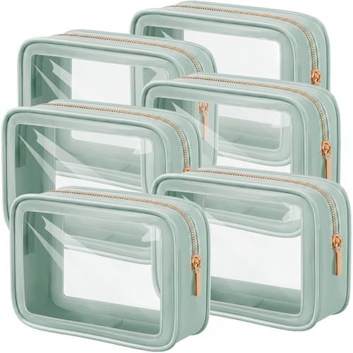 Hsei 6 Pcs Clear Makeup Bags Diaper Bag Organizer Travel Toiletry Bags by Hsei