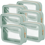 Hsei 6 Pcs Clear Makeup Bags Diaper Bag Organizer Travel Toiletry Bags by Hsei