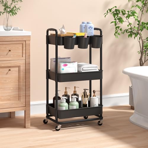 Baby Diaper Caddy, Locking Rolling Cart - Image 5