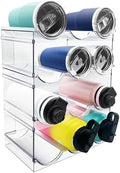 Spaclear 4 Pack Water Bottle Organizer, Stackable Kitchen Pantry Organization by Spaclear