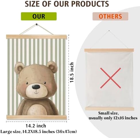 You found a duck Cute Little Bear Wall Art Decor, Nordic Woodland Animal Wall - Image 5