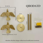 Brass Curtain Holdbacks Gold Curtain Tieback Curtain Holders Backs Wall Hooks - Image 2