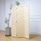 Furnnylane 3 Panel Room Divider and Folding Panel Screen, Bamboo Panel Divider by Furnnylane