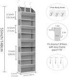 TAHAVICE 2 Pack Over the Door Storage Organizer, 5 Large & 10 Mesh Pockets - Image 2