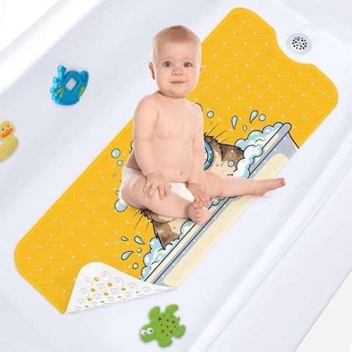Bathtub Shower Mat 40X16 Inch, for Toddler, Cat Kawaii - Image 3