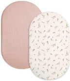 Muslin Bassinet Sheets 2 Pack by Meowcards