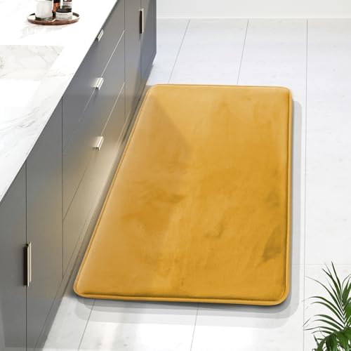 Clara Clark Bathroom Rugs, Velvet Memory Foam Bath Mat, Non-Slip Bath Rugs by ClaraClark